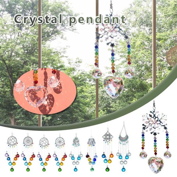

decorative objects & figurines home decor 2021 chakra crystal guardian angel glass rainbow maker collection with ball hangings suncatcher fo