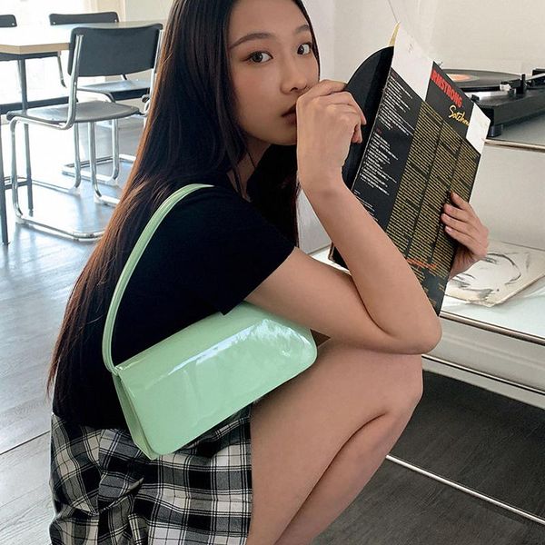 

evening bags patent leather underarm bag 2021 summer designer handbags luxury shoulder women purse crossbody bolsa