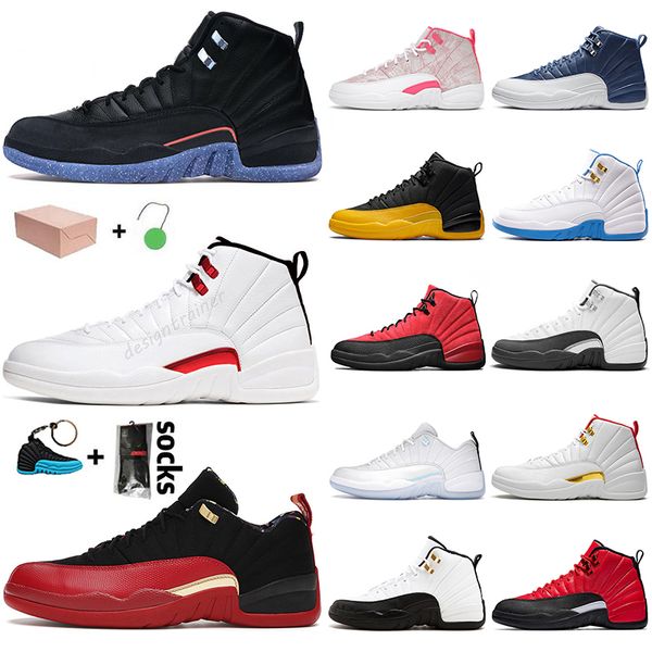 

2021 with box mens jumpman 12 utility 12s basketball shoes low easter bowl twist flu game xii dark concord stone blue men trainers 23 sports