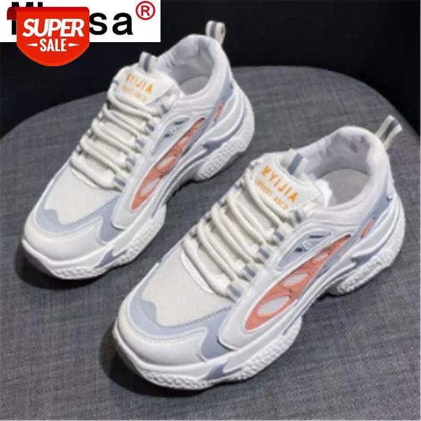 

spring 2021 women's breathable sneakers fashion lace up platform women round head casual shoes outdoor comfortable #fo0r