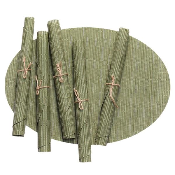 

table runner 45*32.5cm pvc bamboo weaving heat resistent placemat tableware pad waterproof coffee tea place mat
