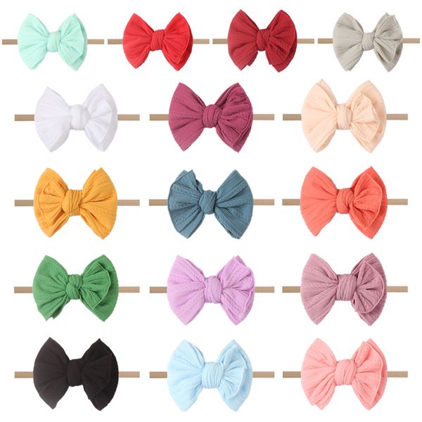 

baby girls bows hair band accessories lovely sweet headbands kids girl princess big hairbands headwear party supplies infant, Slivery;white