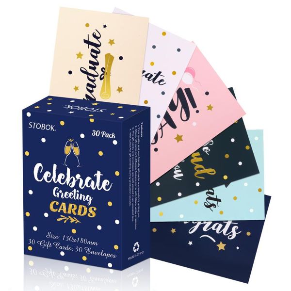 

greeting cards stobok 30 pack graduation party favors 30pcs gift contains envelopes congrats grad