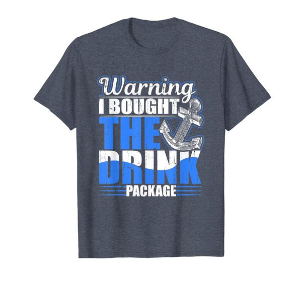 

warning i bought the drink package t shirt cruise ship party, White;black