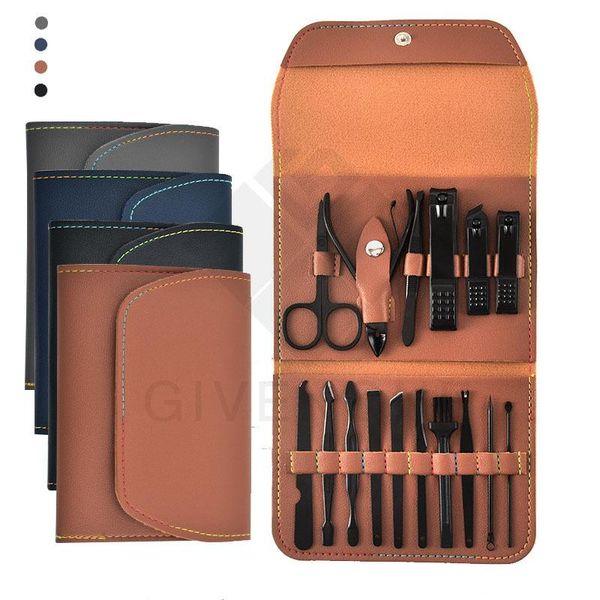 

nail art kits stainless steel household clipper hand facial foot care 16 in 1 set tool professional manicure