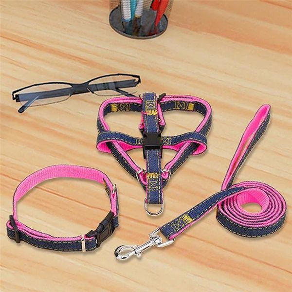 

dog collars & leashes puppy harnesses lead set cowboy traction rope strong leash collar teddy pet training supplies small m dogs