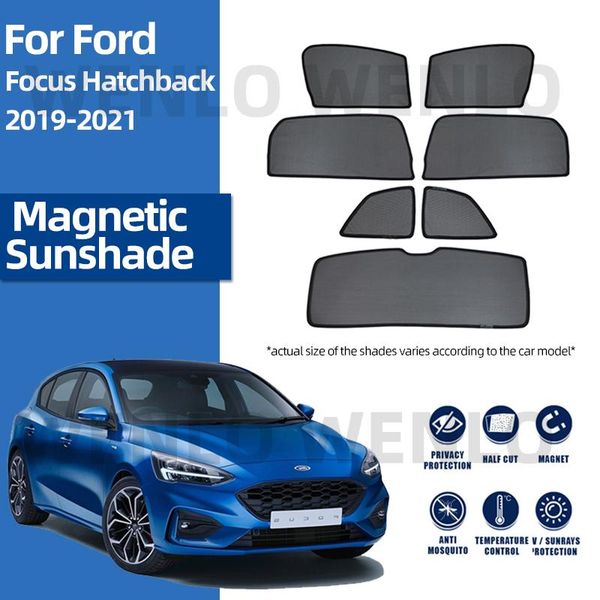 

car sunshade for focus hatchback 2021-2021 side window front windshield blind sun shade magnetic visor mesh curtains