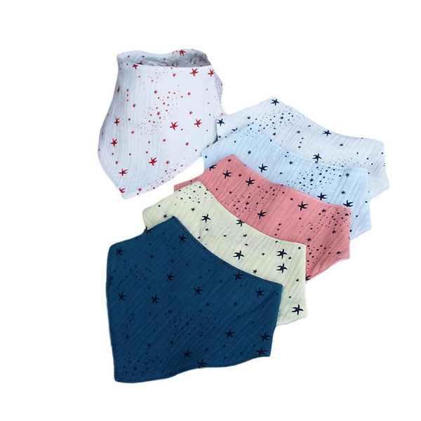 

pacifiers# cotton crepe wicker muslin2 - layer gauze triangle towel baby drool
