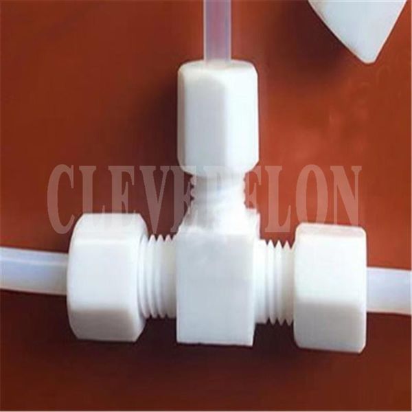 

lab supplies ptfe fitting f4 plastic 3 way t-shape union pipe connector
