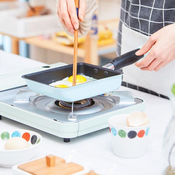 

japanese style egg roll small frying pan square non-stick tamagoyaki household induction cooker gas pancake omelette pot pans