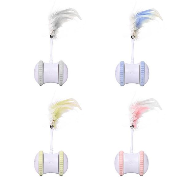 

cat toys pet feather stick smart electric balance car funny toy interactive for gatos