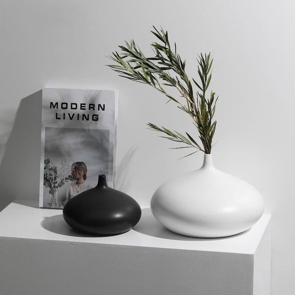 

modern simple vase ceramic black white creative tabletable decor living room decoration jarrones home bn50hp vases