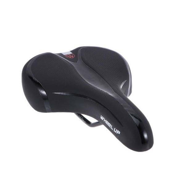 

bike saddles universal reflective seat comfortable pu replacement absorbing saddle for mountaion (black)