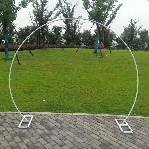 

party decoration round ring shape metal iron arch wedding backdrop stand birthday decor artificial flower balloon frame baby shower