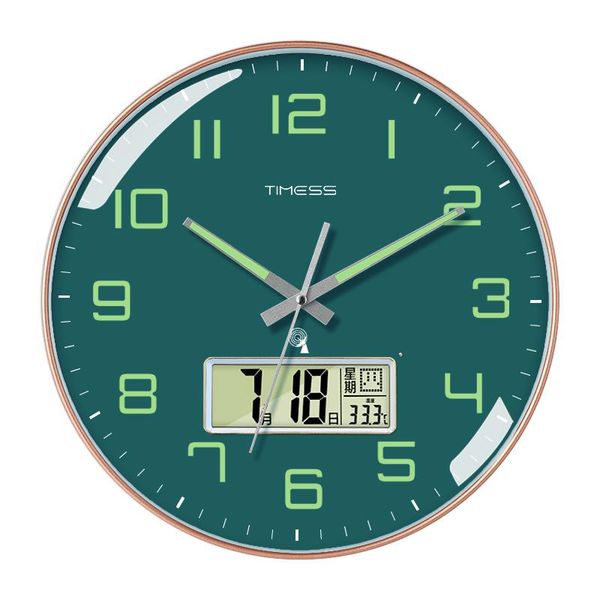 

fashion quartz wall clock luminous silent living room modern design electronic smart reloj pared home decor sg50wc1 clocks