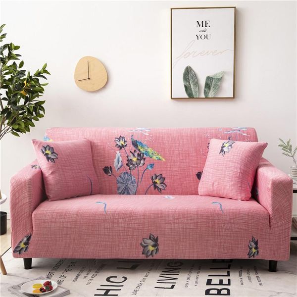 

chair covers 50 pink stretch sofa cover colorful feather pattern sectional couch all-inclusive furniture protector