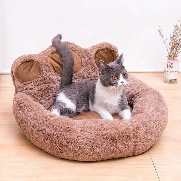 

cat beds & furniture winter warm bed house bear shape pet for cats gatos productos para mascotas katten puppy sofa kennel suppllies