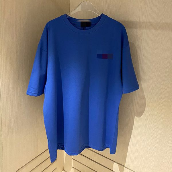 

luxury design wave cola short sleeve t-shirt casual loose round neck simple soft breathable daily blue white unisex