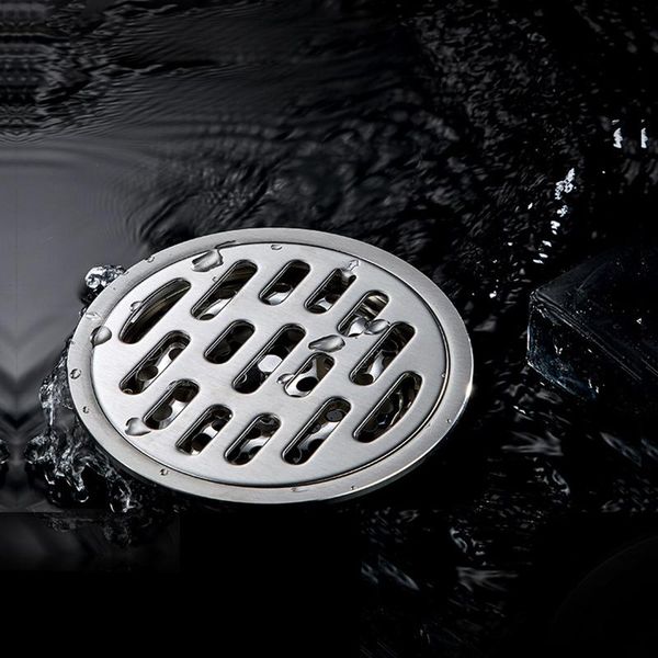 

round sink strainer garage anti-odor bath shower drainer brushed siphon drain mesh floor hair accessory set
