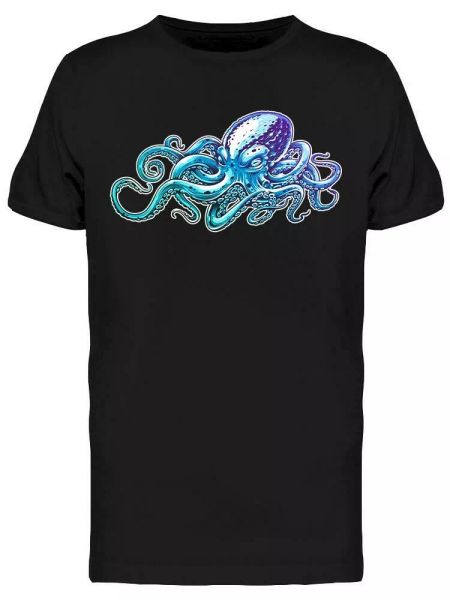 

Blue Octopus Vintage Design Tee Men's -Image by Shutterstock, White;black