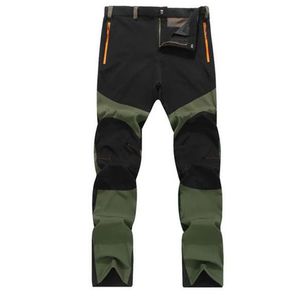 

men casual tactical cargo pants multi-pocket solid windproof sweatpants slim workout man trousers men's, Black