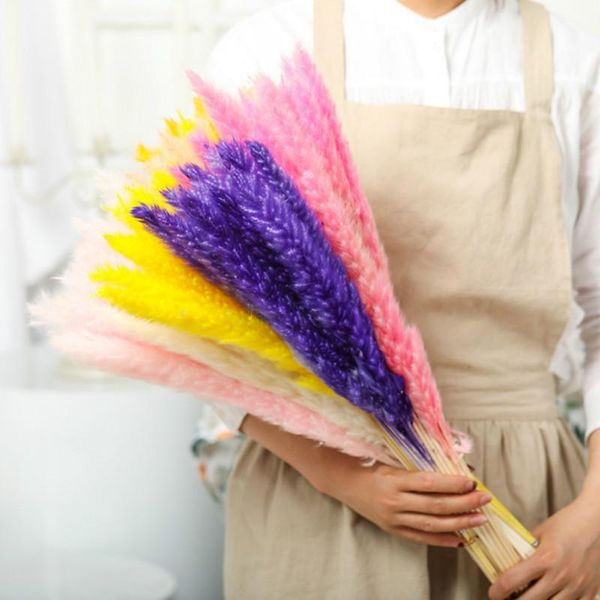 

decorative flowers & wreaths natural reeds dried grass phragmites bunch 15pcs small pampas home artificial plants communis party wedding dek