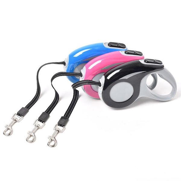 

dog walking running lead leashes stretchable retractable pet puppy hand automatic contraction holding rope collars &