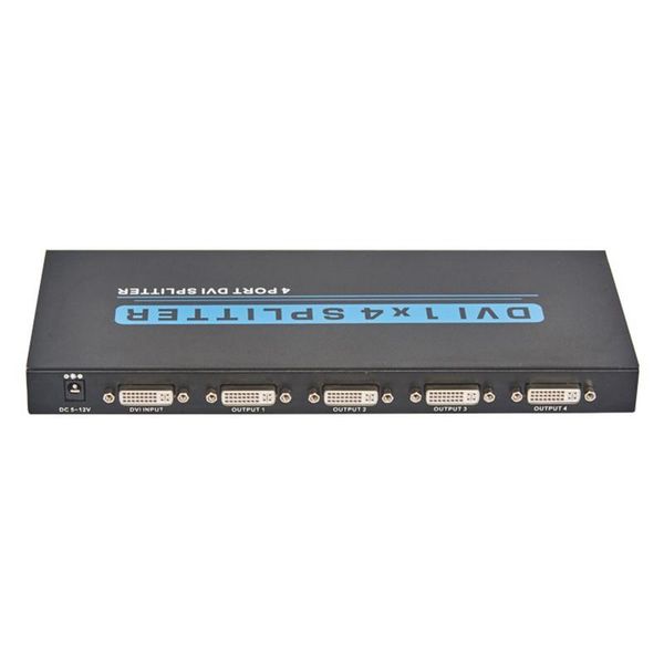 

splitter 1 in 4 out dvi 1x4 ports dvi-d dual channel supports 3d 4k resolution eu plug video cables & connectors
