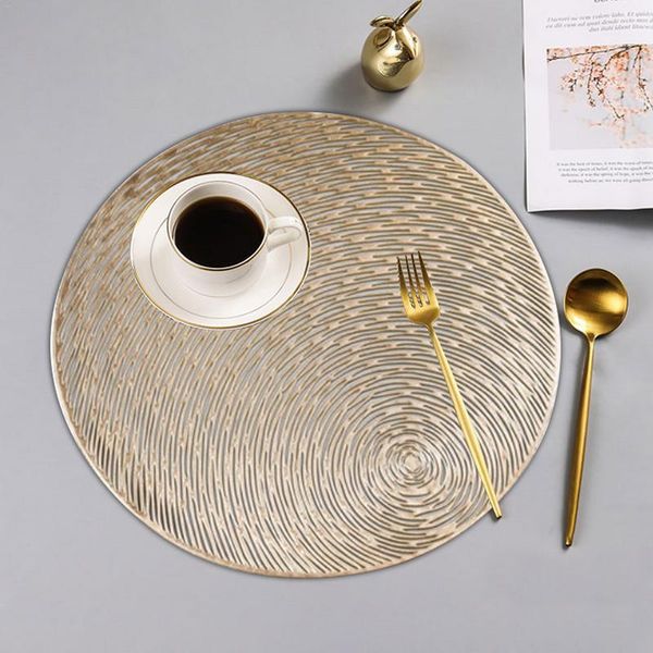 

table runner 38cm round pvc placemat heat resistant wear non - slip washable mat for holiday decoration
