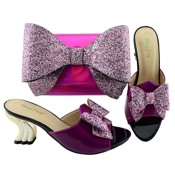 

dress shoes fashionable pink color african and bag set of italian design handbags super high heel, Black