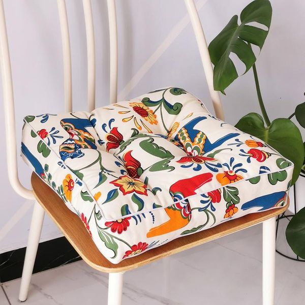 

pillow thicken plaid throw pillows window pad round yoga cushion meditation tatami floor cotton canvas sofa backrest