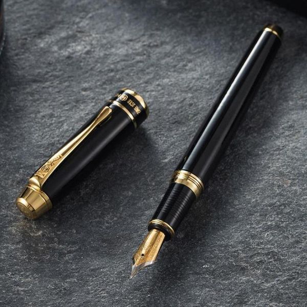 

fountain pens hero vintage pen metal brushed black business office school writing ink iraurita fine 0.5mm