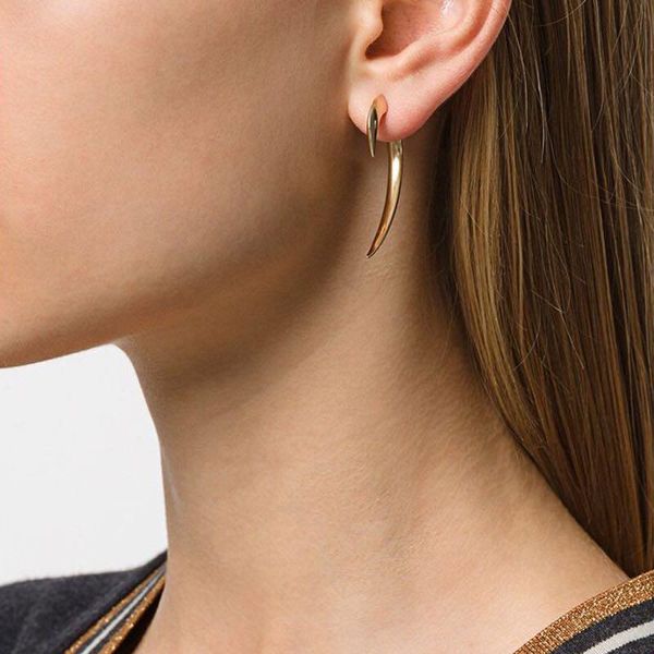 

hip hop punk stud earrings for women men cool special design piercing earings gold and silver color girls ear jewellery gifts, Golden;silver