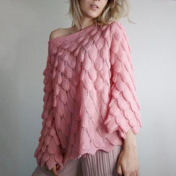 

women's sweaters women knitted pullover thin off shoulder slash neck sweater casual autumn fashion loose flare sleeves knitting female, White;black