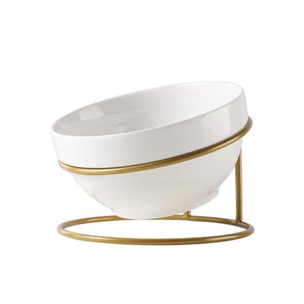 

cat bowls & feeders 1pc ceramic pet food bowl feeder feeding basin slant