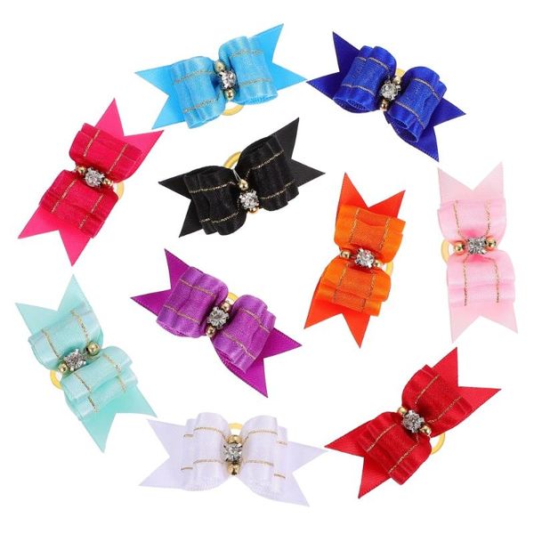 

10pcs adorable dog hair tie exquisite puppy rope pet accessories apparel