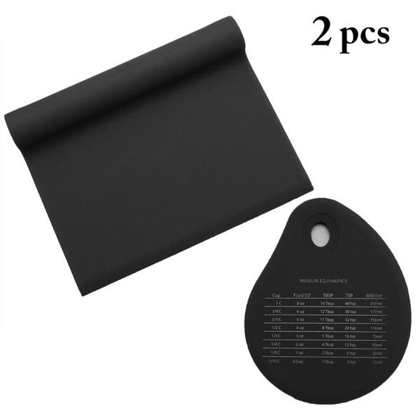 

baking & pastry tools 2pcs flexible dough scraper silicone spatula bowl with scale food-safe cutter bench