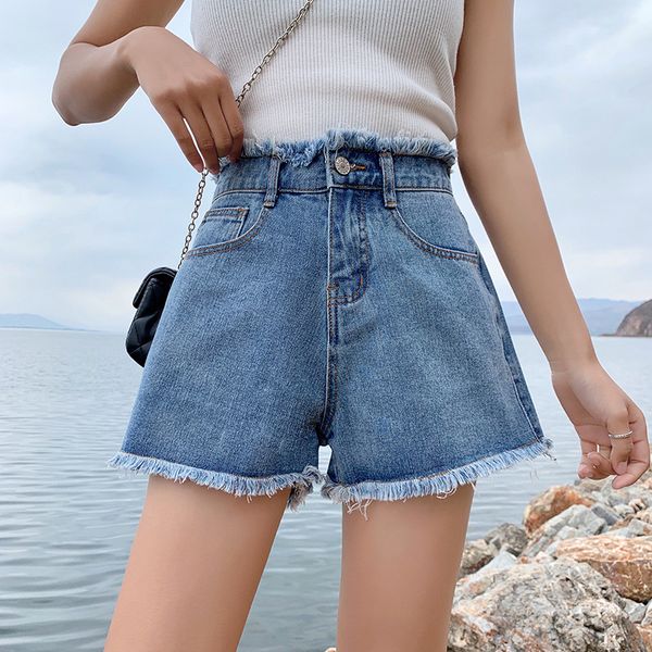 

fashion a pair of jeans a-line chic pants, Blue