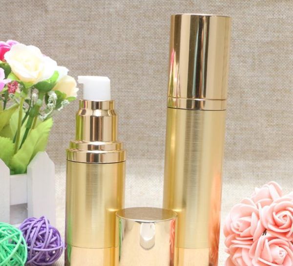 

storage bottles & jars 300pcs airless pump bottle gold color pp vacuum eye cream essence oil lotion toiletries 30ml 50ml sn