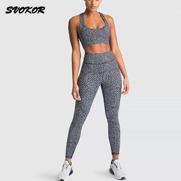 

yoga outfit svokor printed women gym clothing seamless workout sportswear running fitness shockproof sports bra stretch leggings set