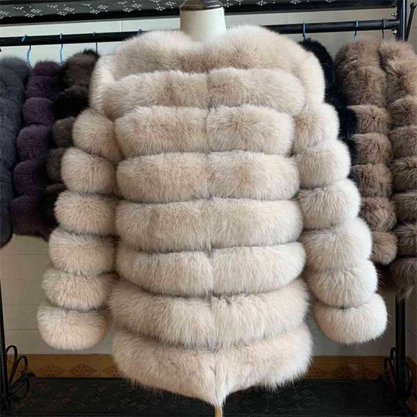 70cm mulheres casaco de pele real inverno genuíno natural com colete menina coletes de manga longa dhl 211220