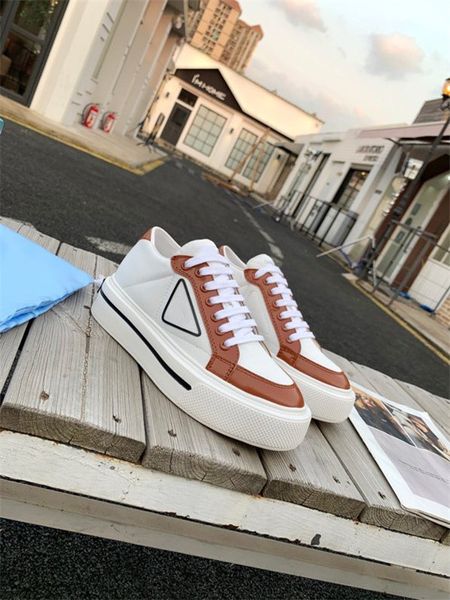 

2021 mens womens casual dad shoes sneakers beautiful platform walking leather shoes leather patchwork dress tennis sneakers, Red;white