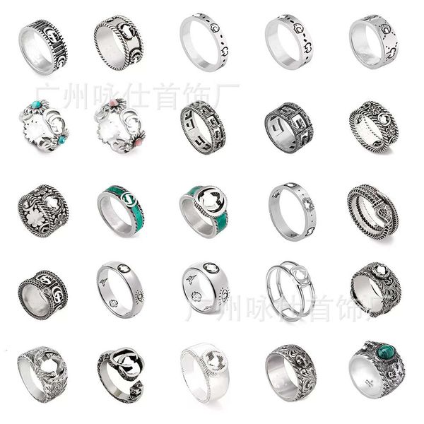 

ring ancient famous skeleton elf sterling silver used silver 925 double g men's and women's