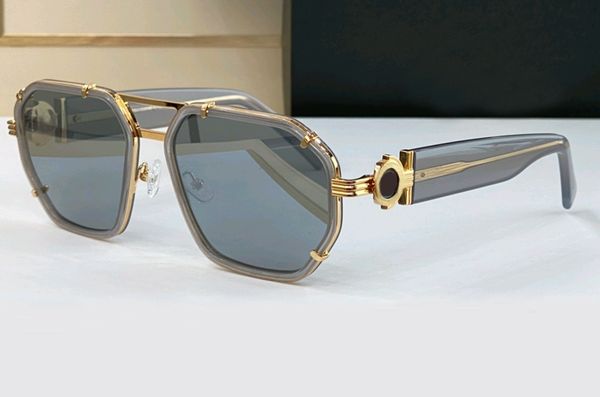 

transparent grey silver mirror sunglasses occhiali da sole men fashion sunglasses uv400 protection eyewear with box, White;black