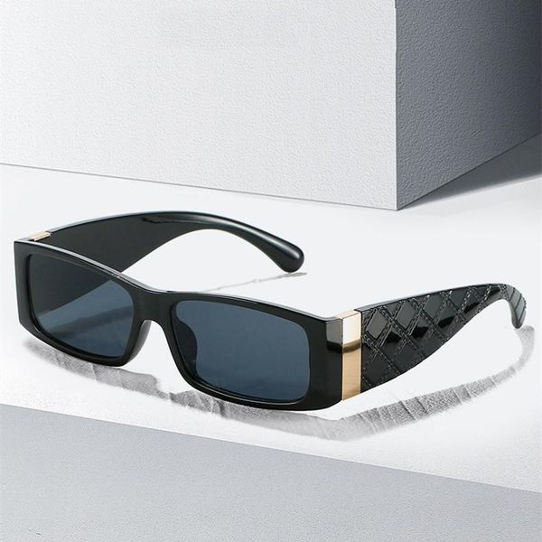 

outdoor eyewear retro small frame sunglasses wide leg diamond pattern street s
