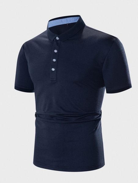 

men button front solid polo shirt d7tu#, White;black