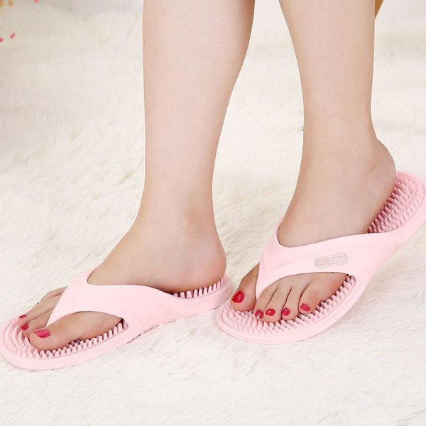 

slippers summer beach ladies flip flops non-slip indoor massage casual wild women's sandals, Black