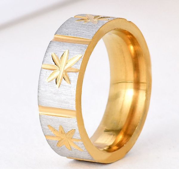 

retro titanium steel european and american band rings, Silver