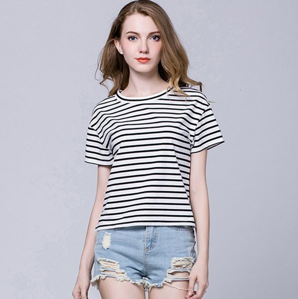 

tee summer high-quality classic cotton casual short-sleeved women's t-shirt, White
