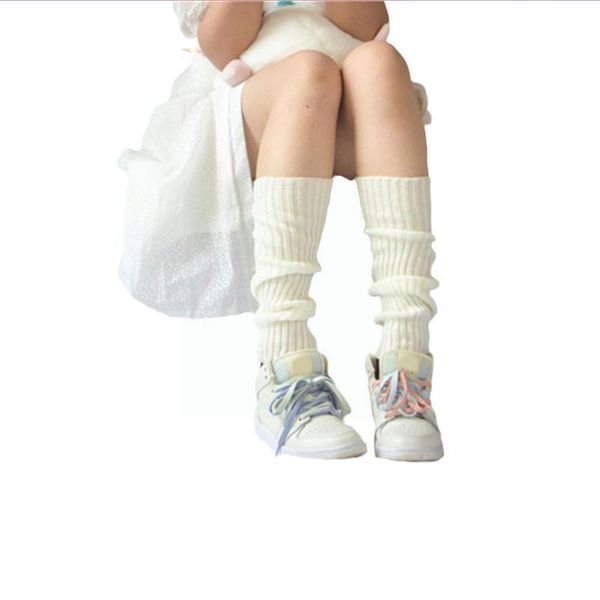 

socks & hosiery multiple colour knit warm knee high leg sock y2k lolita jk autumn cosplay winter gothic kawaii harajuku legwarmers, Black;white